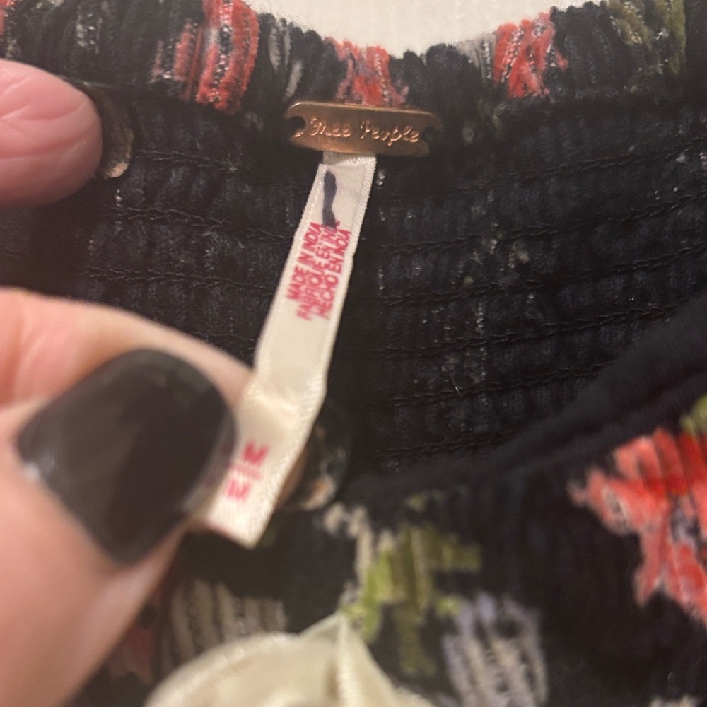 Free people Floral Black and Pink Women's mini dress - Picture 2 of 3